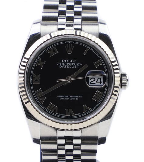 rolex datejust roman numerals black face